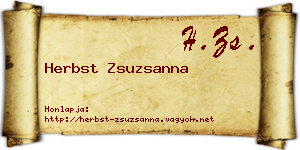 Herbst Zsuzsanna névjegykártya